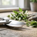 Sécateur propre et aiguisé après nettoyage, prêt pour le jardinage printanier