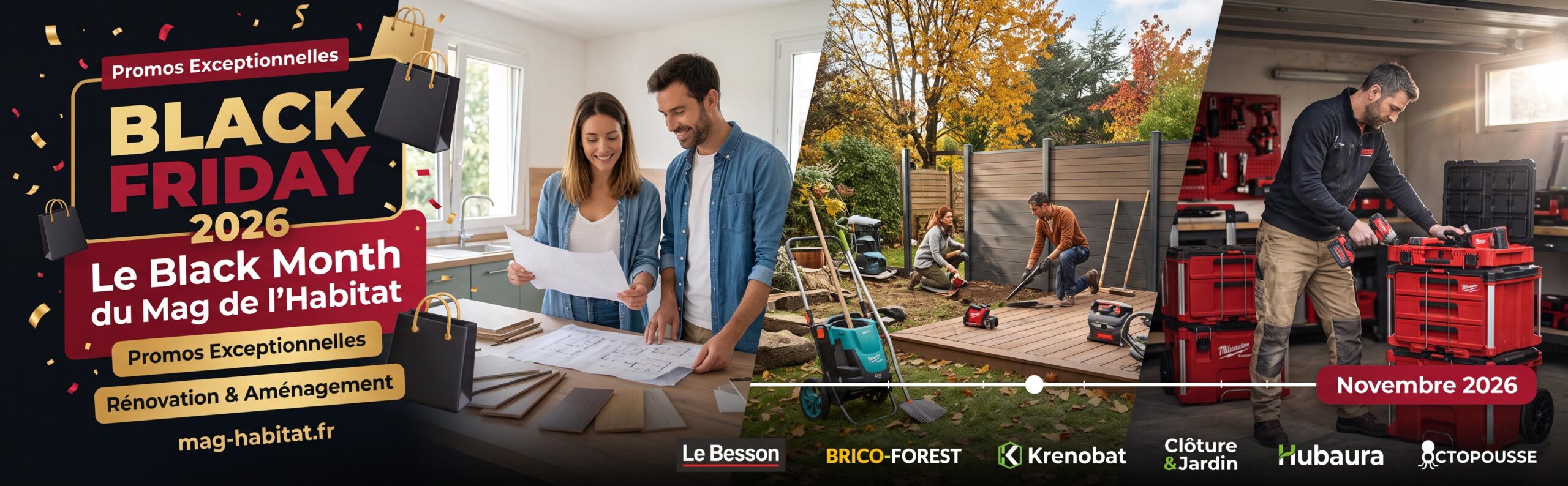 les bons plans black friday et black month des marques partenaires du mag de l'habitat arrivent bientôt !