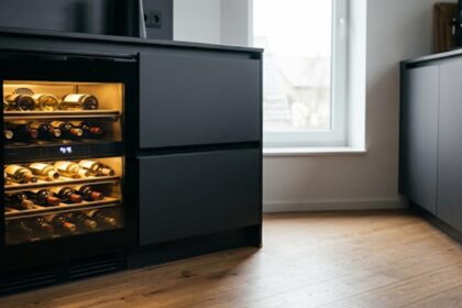 Choisir sa cave à vin encastrable dans une cuisine moderne de style contemporain